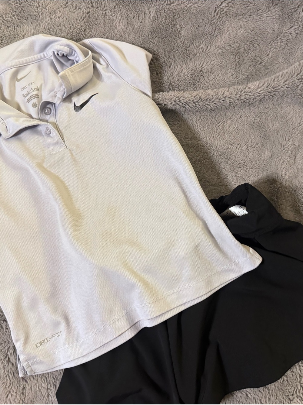 Nike girls White Kids Dri-FIT Polo with Black Skort